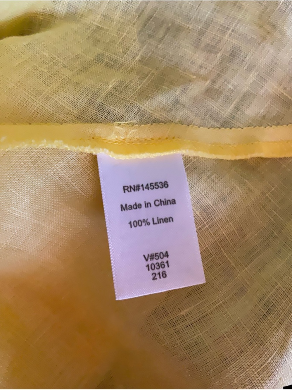 Coldwater Creek Yellow Linen-Blend Cap Sleeve Tunic - Picture 4 of 4